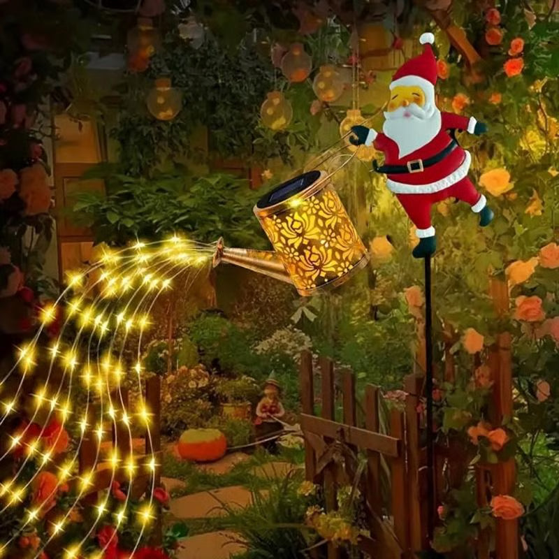 Lunoré® - Luces Solares con Regadera de Papá Noel