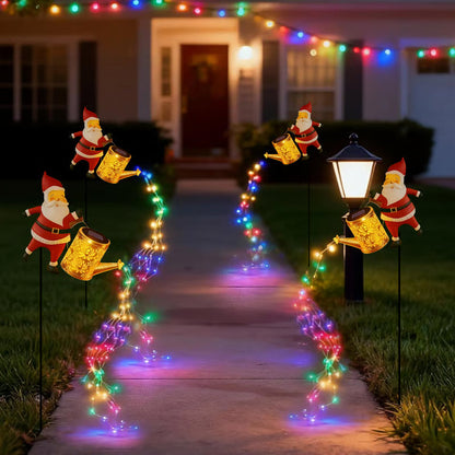 Lunoré® - Luces Solares con Regadera de Papá Noel