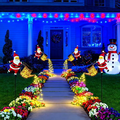 Lunoré® - Luces Solares con Regadera de Papá Noel