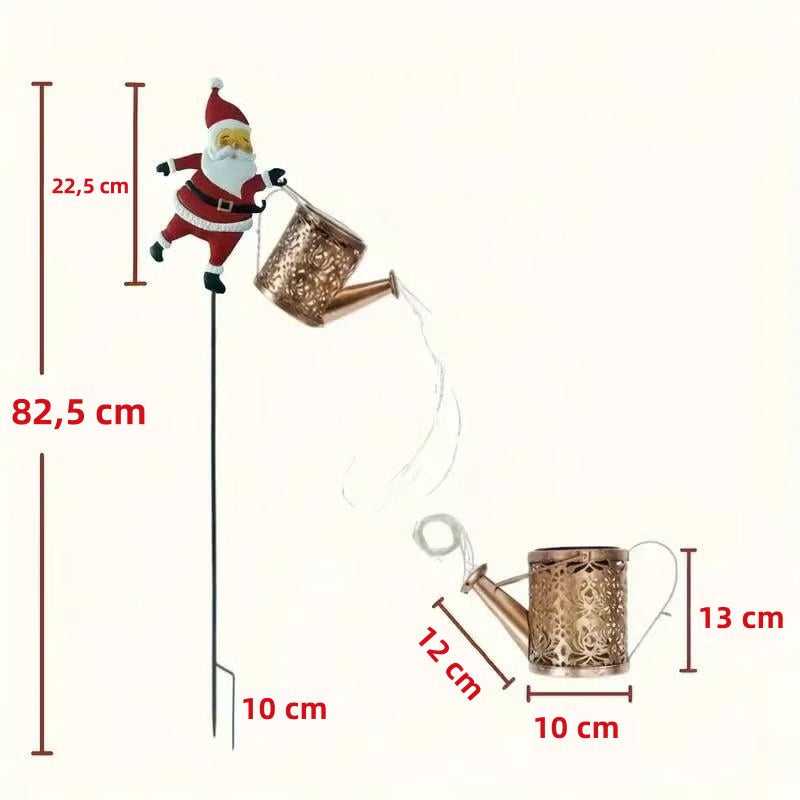 Lunoré® - Luces Solares con Regadera de Papá Noel