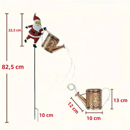 Lunoré® - Luces Solares con Regadera de Papá Noel