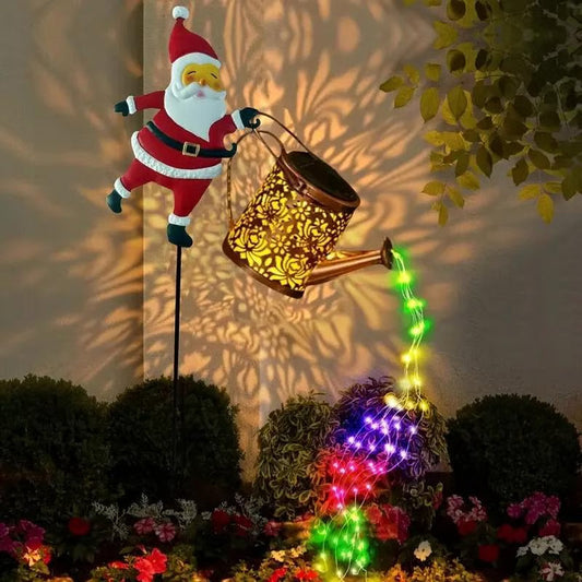 Lunoré® - Luces Solares con Regadera de Papá Noel